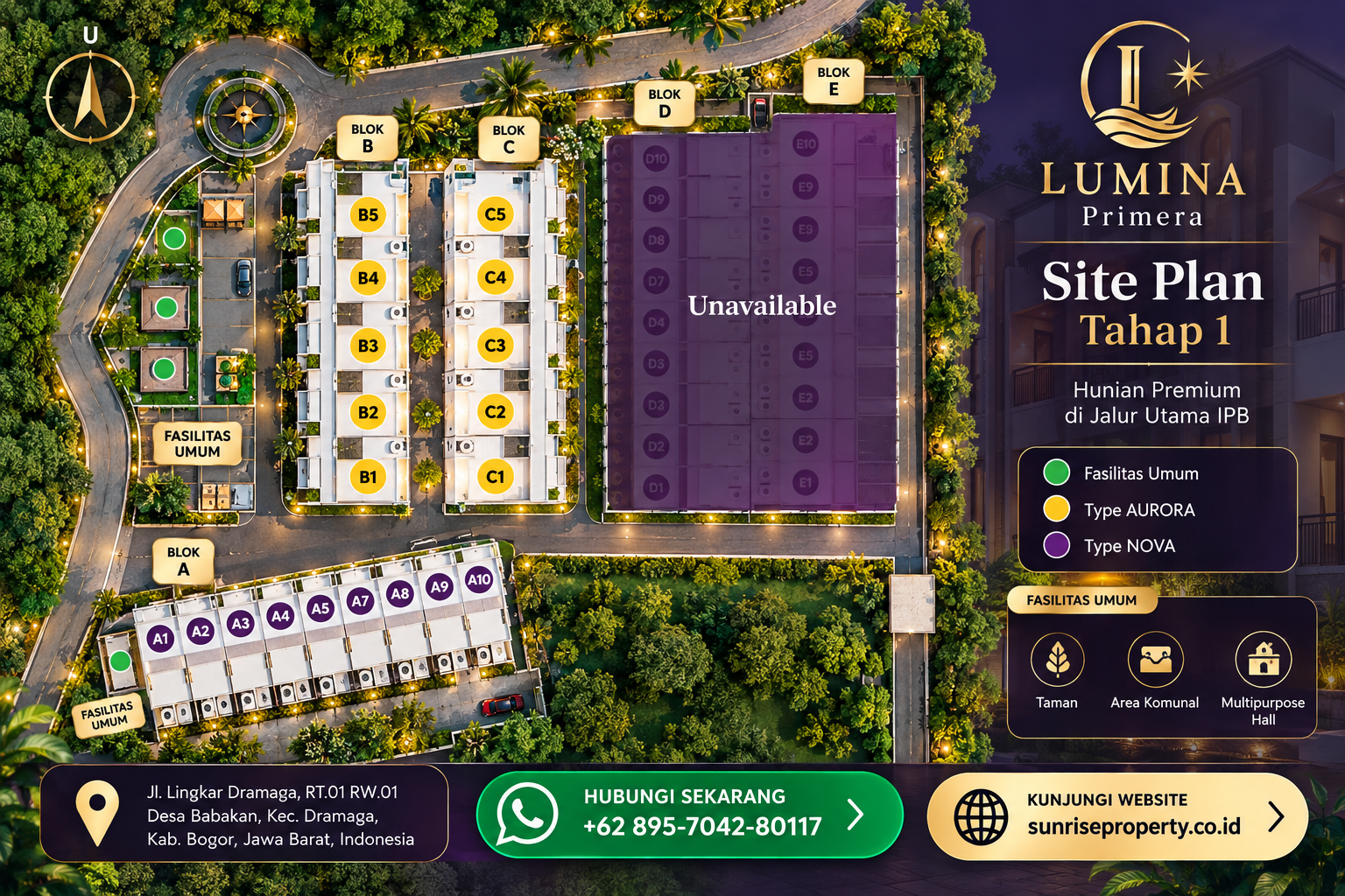 Site plan tahap 1 Lumina Primera